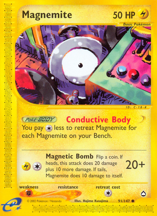 Magnemite (91/147) [Aquapolis] | Play N Trade Winnipeg