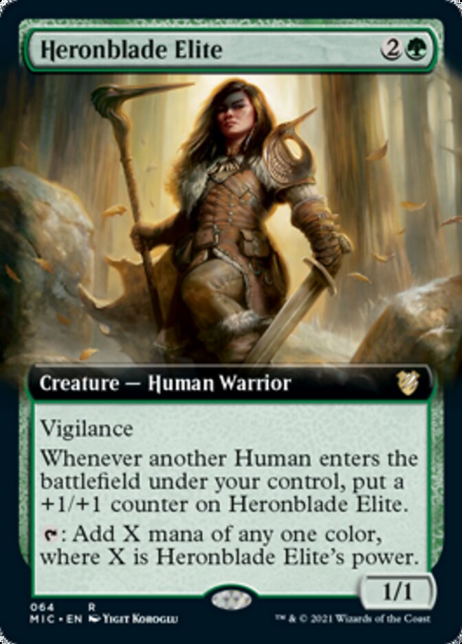 Heronblade Elite (Extended) [Innistrad: Midnight Hunt Commander] | Play N Trade Winnipeg