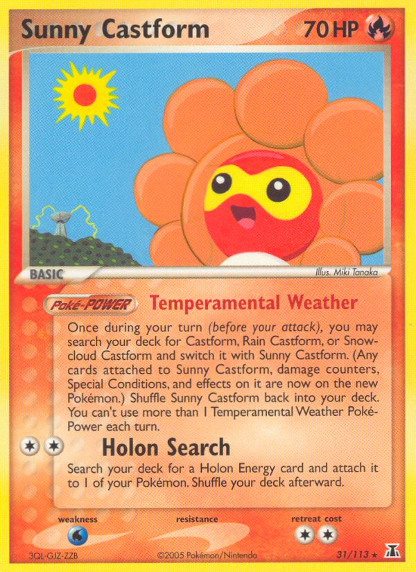 Sunny Castform (31/113) [EX: Delta Species] | Play N Trade Winnipeg