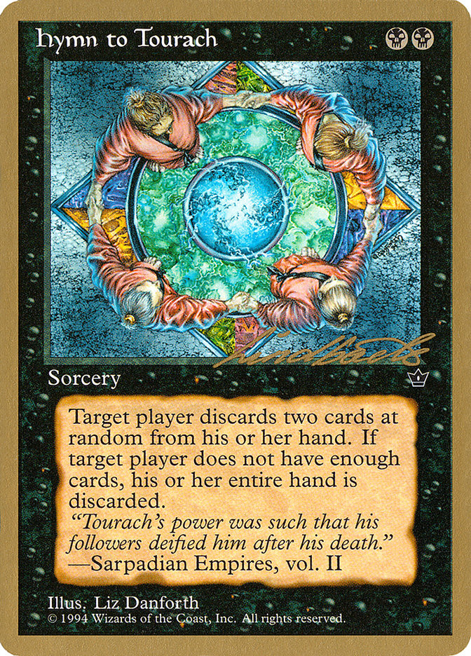 Hymn to Tourach (Circle) (Leon Lindback) [Pro Tour Collector Set] | Play N Trade Winnipeg