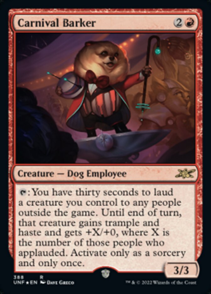 Carnival Barker (Galaxy Foil) [Unfinity] | Play N Trade Winnipeg