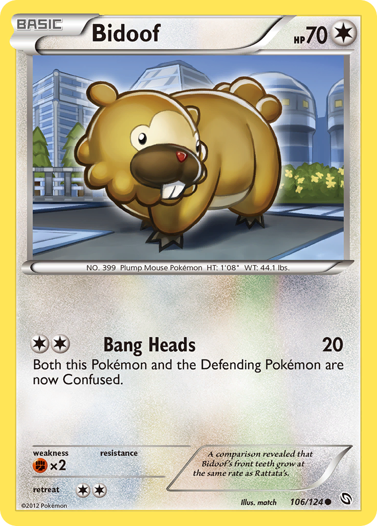 Bidoof (106/124) [Black & White: Dragons Exalted] | Play N Trade Winnipeg