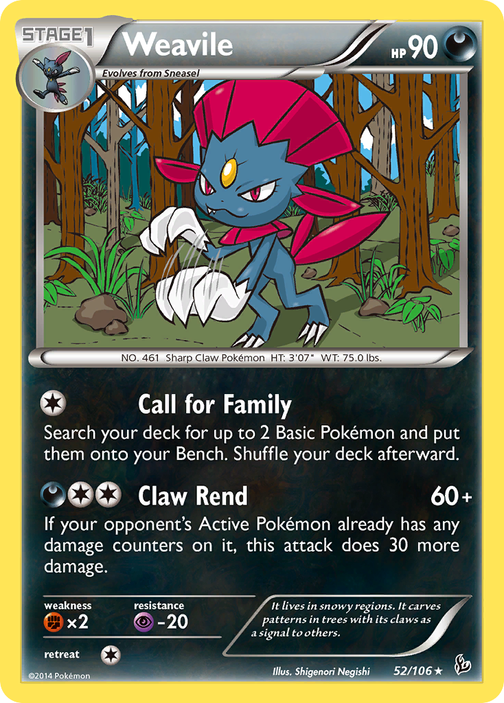 Weavile (52/106) [XY: Flashfire] | Play N Trade Winnipeg