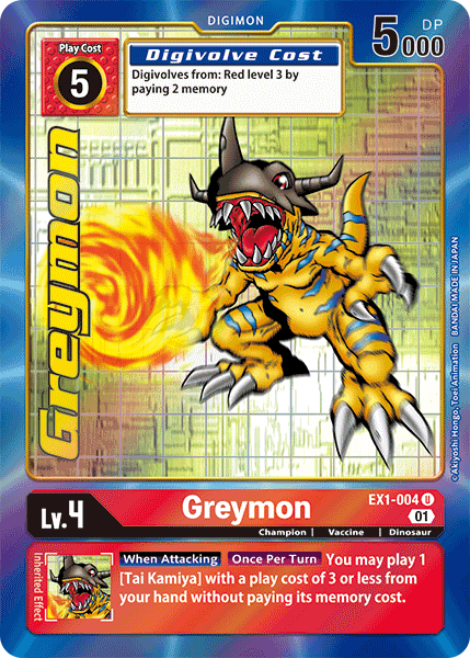 Greymon [EX1-004] (Alternate Art) [Classic Collection] | Play N Trade Winnipeg