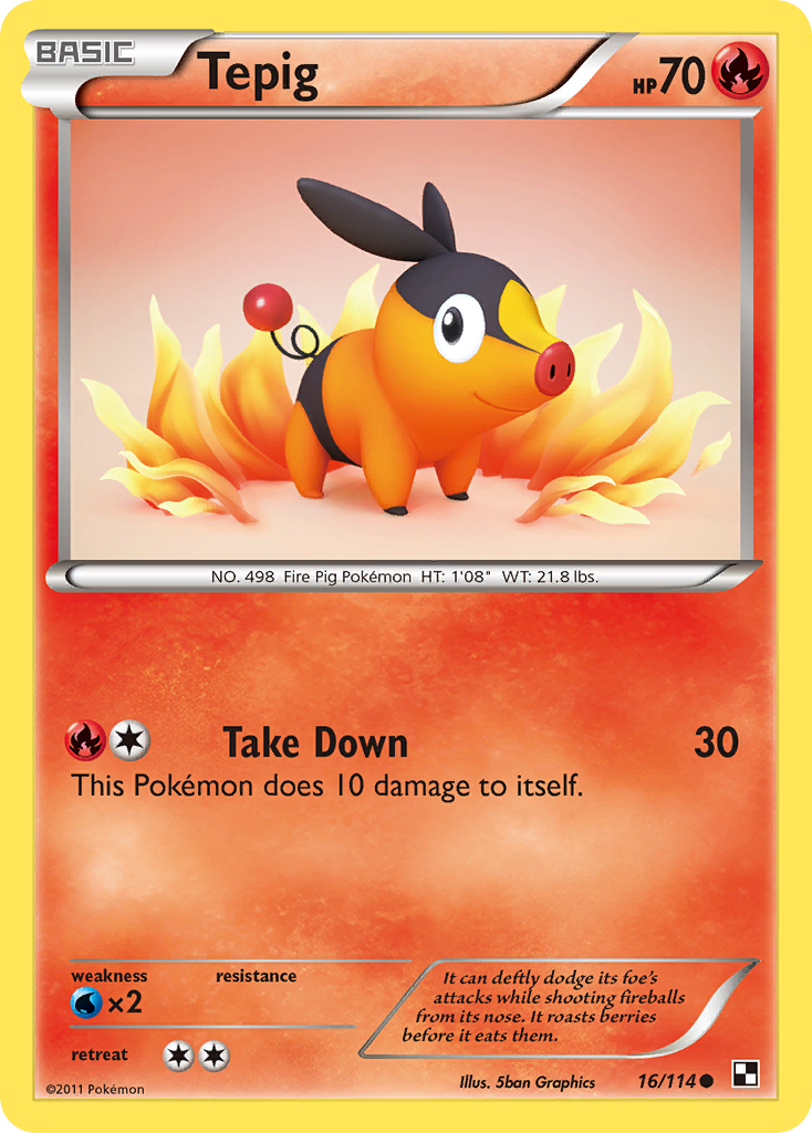 Tepig (16/114) [Black & White: Base Set] | Play N Trade Winnipeg