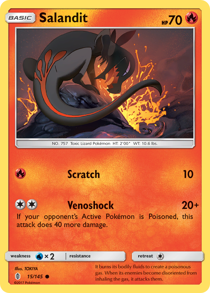 Salandit (15/145) [Sun & Moon: Guardians Rising] | Play N Trade Winnipeg