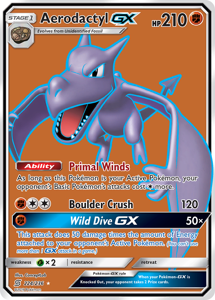 Aerodactyl GX (224/236) [Sun & Moon: Unified Minds] | Play N Trade Winnipeg