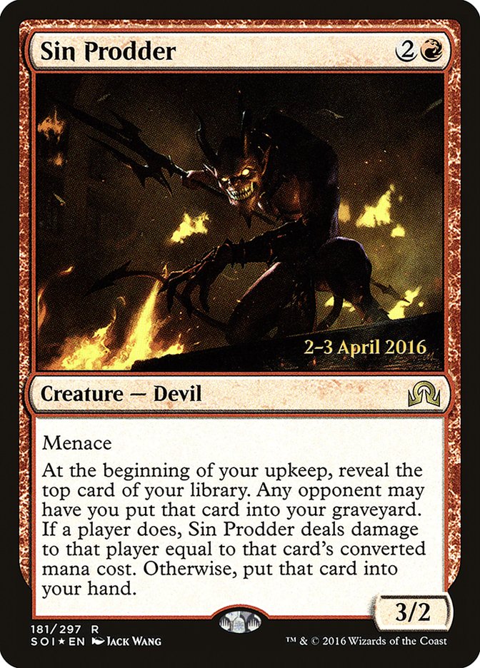 Sin Prodder [Shadows over Innistrad Prerelease Promos] | Play N Trade Winnipeg