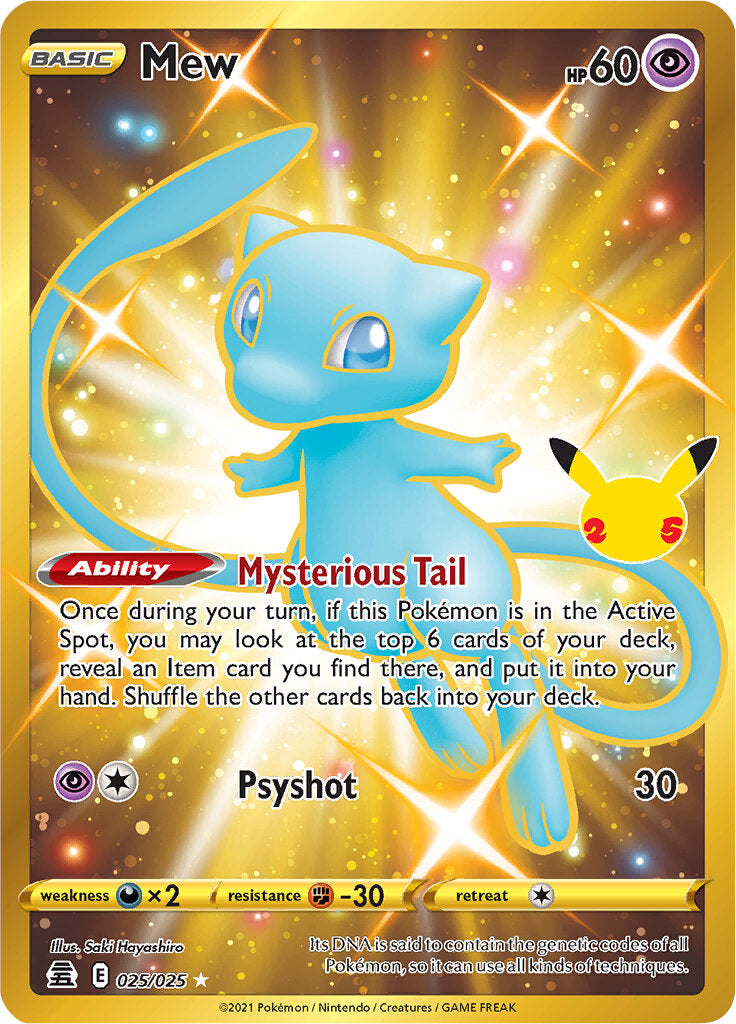 Mew (025/025) (Gold) [Celebrations: 25th Anniversary] | Play N Trade Winnipeg