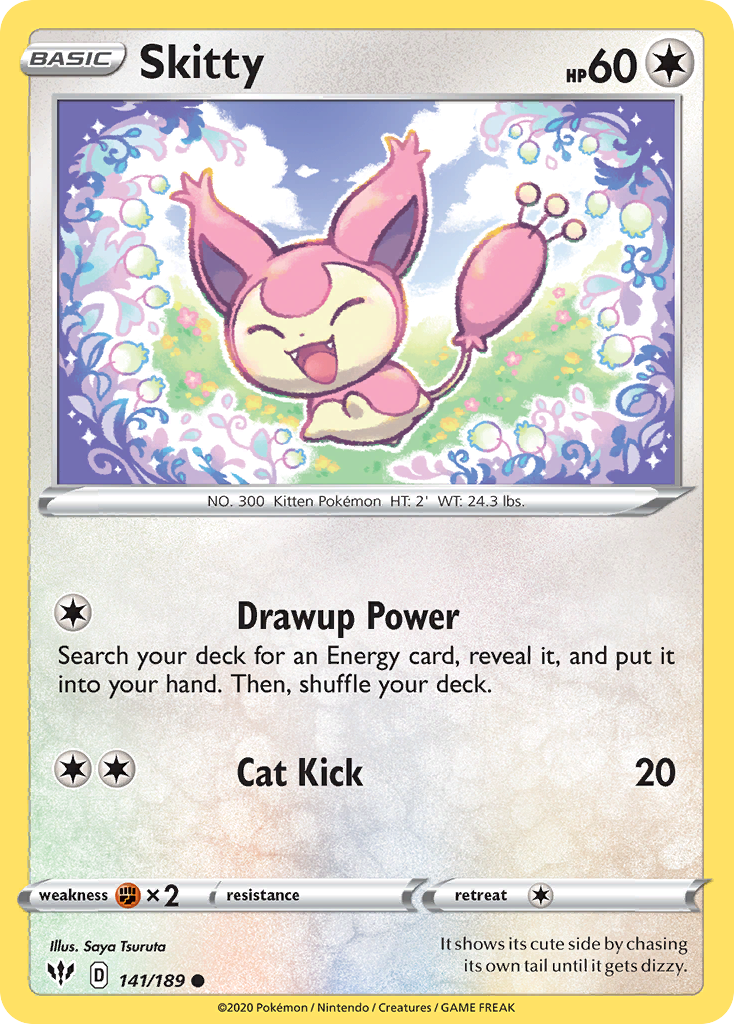 Skitty (141/189) [Sword & Shield: Darkness Ablaze] | Play N Trade Winnipeg