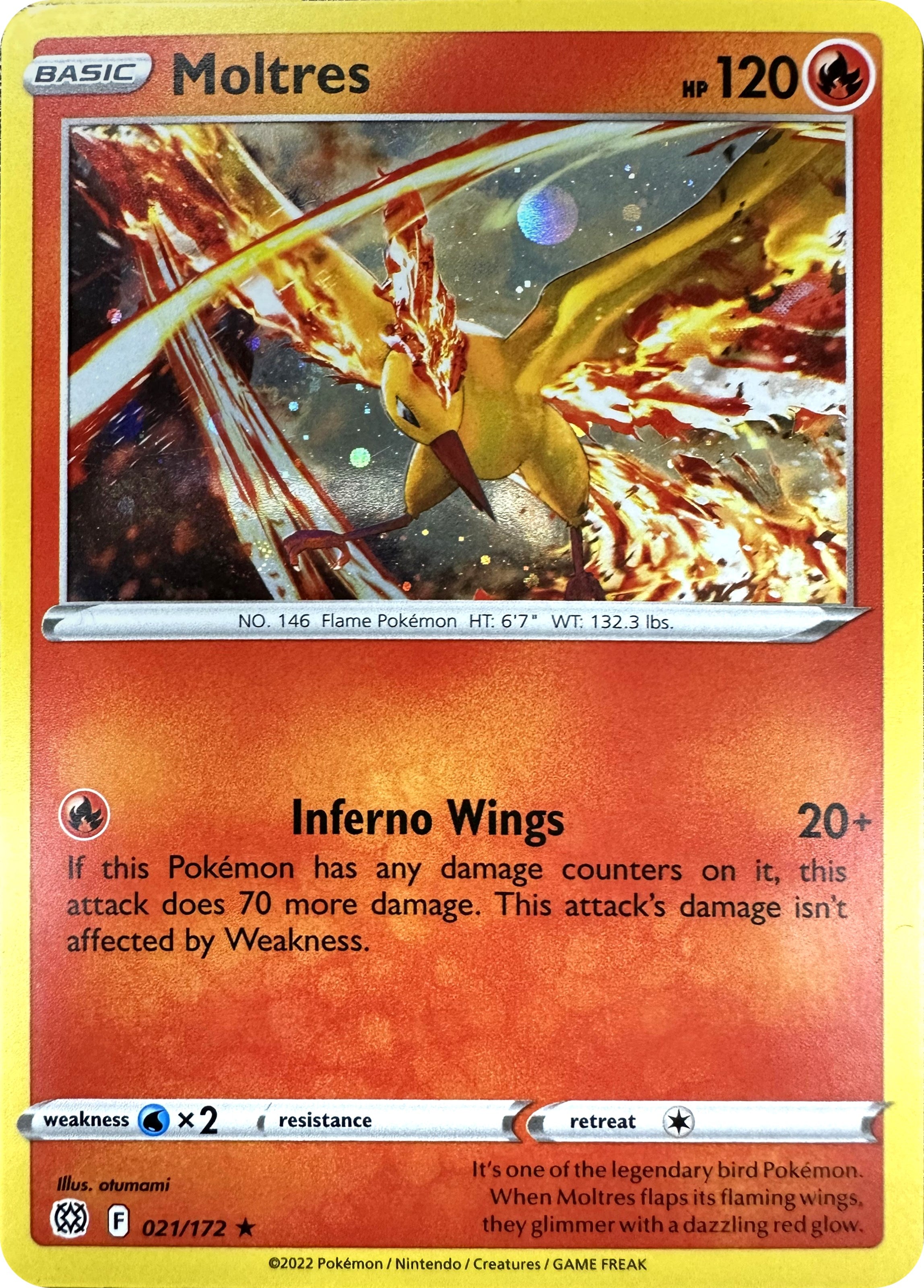 Moltres (021/172) (Cosmos Holo) [Sword & Shield: Brilliant Stars] | Play N Trade Winnipeg