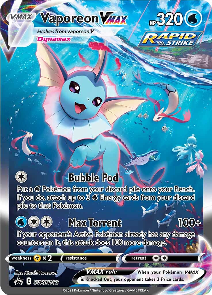 Vaporeon VMAX (SWSH182) [Sword & Shield: Black Star Promos] | Play N Trade Winnipeg