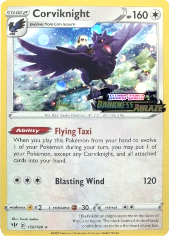 Corviknight (156/189) (Cosmos Holo) [Sword & Shield: Darkness Ablaze] | Play N Trade Winnipeg