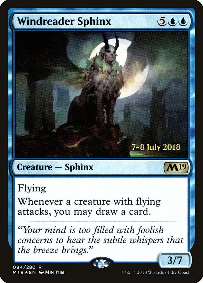 Windreader Sphinx  [Core Set 2019 Prerelease Promos] | Play N Trade Winnipeg