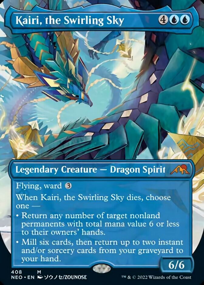 Kairi, the Swirling Sky (Borderless) [Kamigawa: Neon Dynasty] | Play N Trade Winnipeg