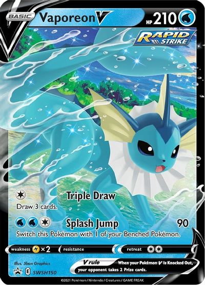 Vaporeon V (SWSH150) [Sword & Shield: Black Star Promos] | Play N Trade Winnipeg