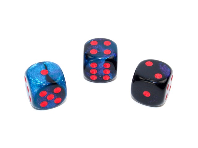 CHESSEX - 12D6 GEMINI BLACK-STARLIGHT/RED | Play N Trade Winnipeg