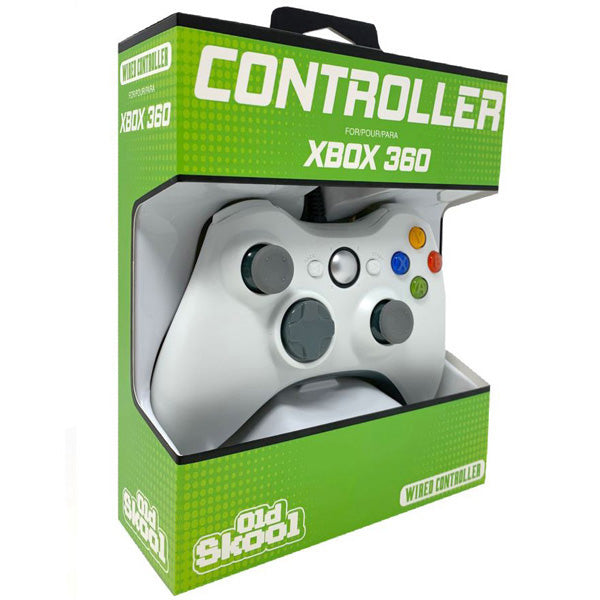White Xbox 360/PC Wired USB Controller [Old Skool] | Play N Trade Winnipeg