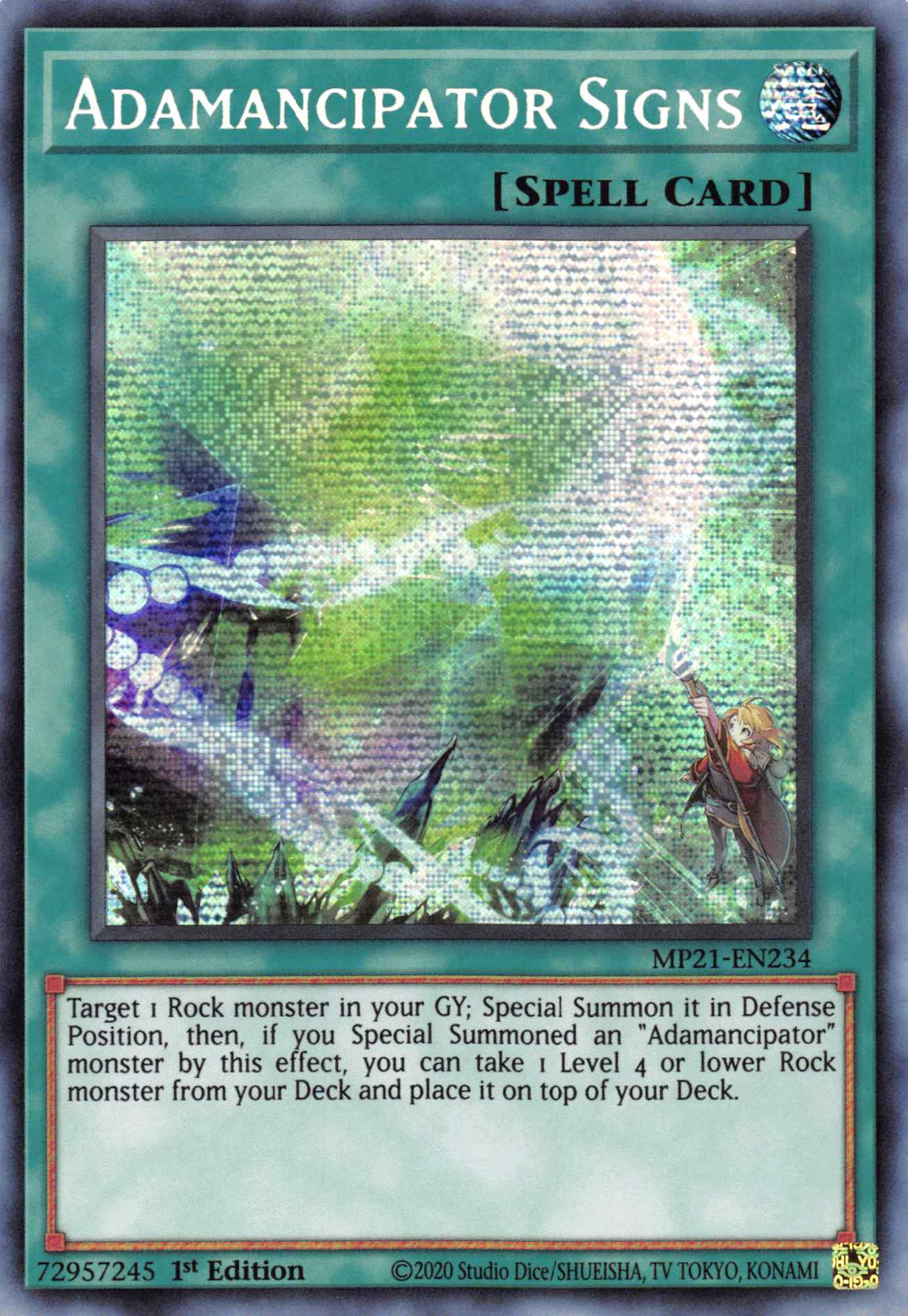 Adamancipator Signs [MP21-EN234] Prismatic Secret Rare | Play N Trade Winnipeg