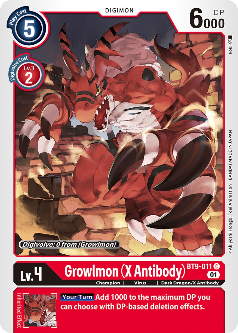 Growlmon (X Antibody) [BT9-011] [X Record] | Play N Trade Winnipeg