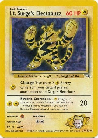 Lt. Surge's Electabuzz (27/132) [Gym Heroes Unlimited] | Play N Trade Winnipeg