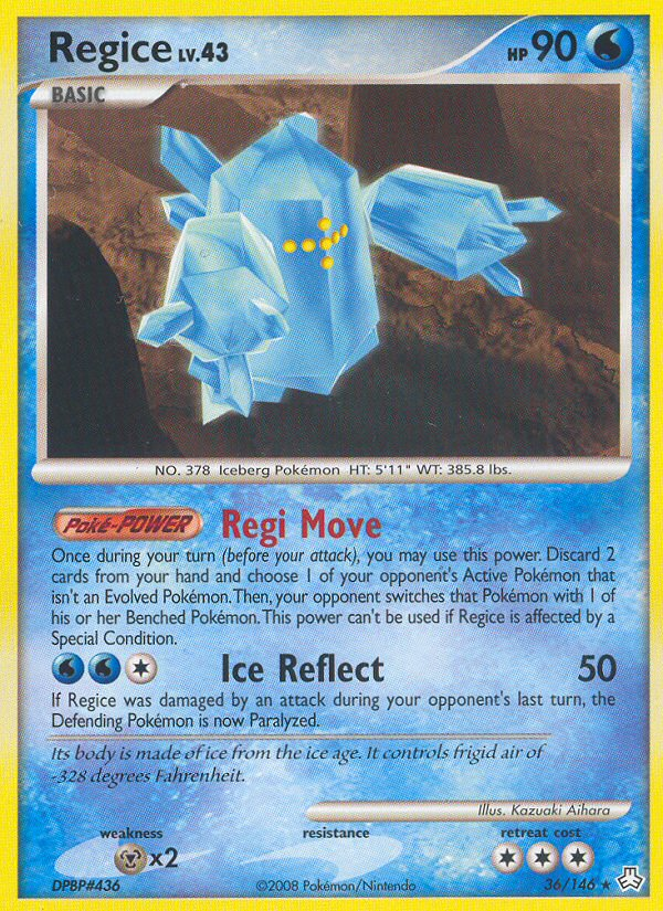 Regice (36/146) [Diamond & Pearl: Legends Awakened] | Play N Trade Winnipeg