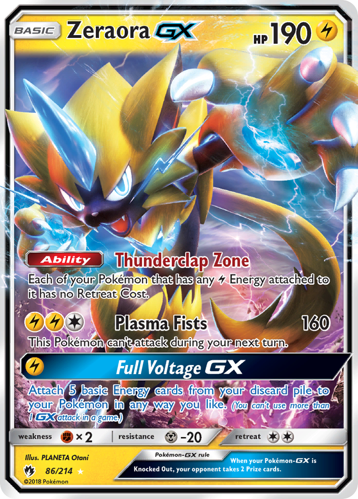 Zeraora GX (86/214) [Sun & Moon: Lost Thunder] | Play N Trade Winnipeg