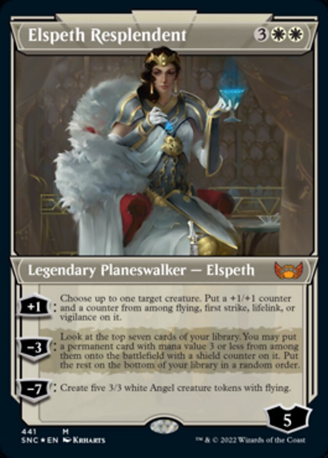 Elspeth Resplendent (Showcase Art Deco Foil Etched) [Streets of New Capenna] | Play N Trade Winnipeg