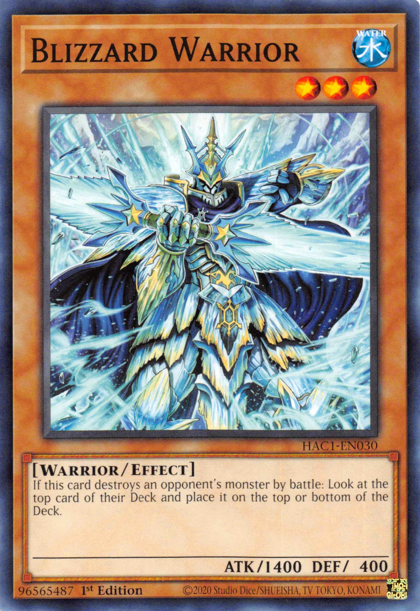 Blizzard Warrior (Duel Terminal) [HAC1-EN030] Parallel Rare | Play N Trade Winnipeg