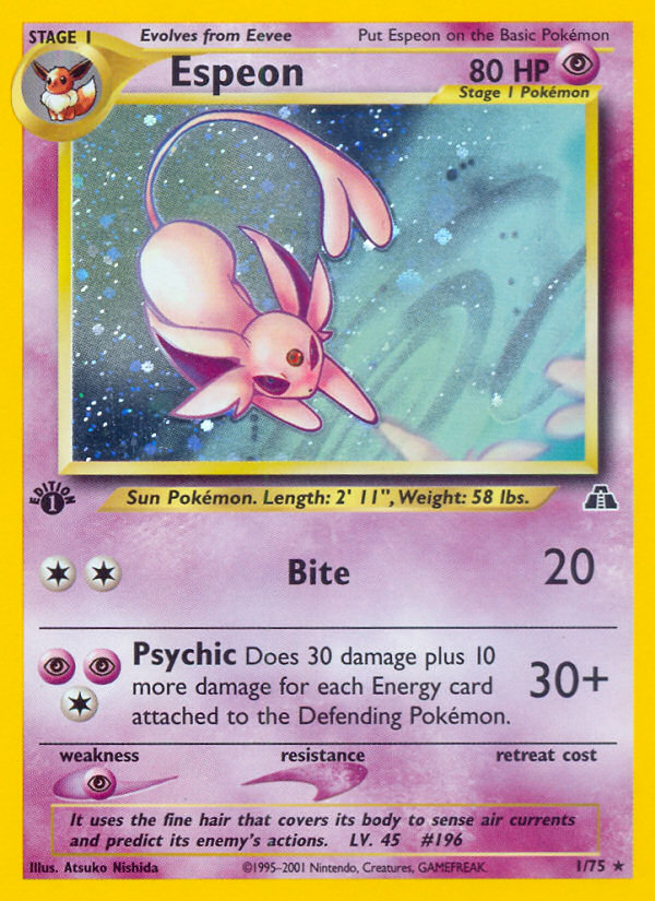 Espeon (1/75) [Neo Discovery 1st Edition] | Play N Trade Winnipeg