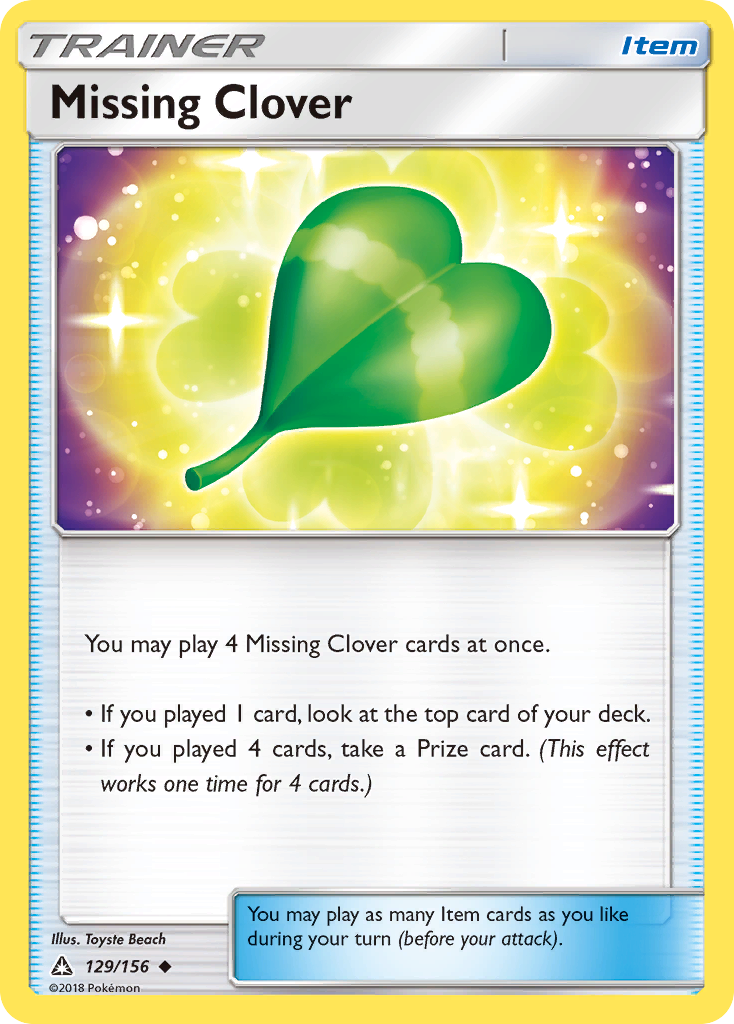 Missing Clover (129/156) [Sun & Moon: Ultra Prism] | Play N Trade Winnipeg