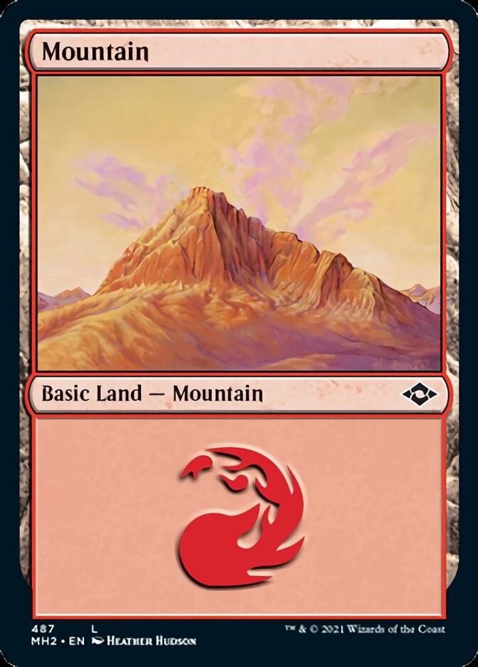 Mountain (487) (Foil Etched) [Modern Horizons 2] | Play N Trade Winnipeg