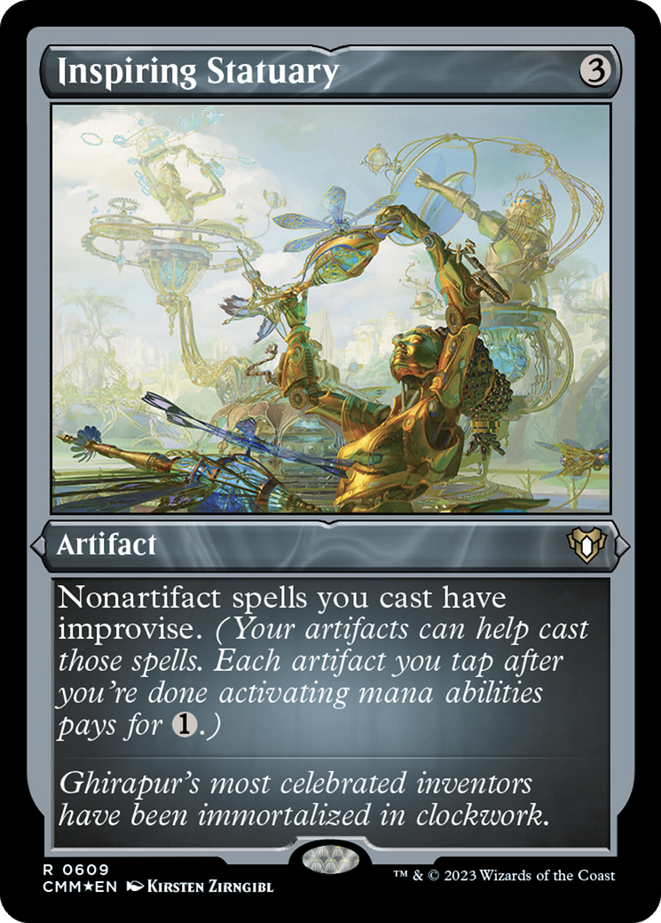 Inspiring Statuary (Foil Etched) [Commander Masters] | Play N Trade Winnipeg