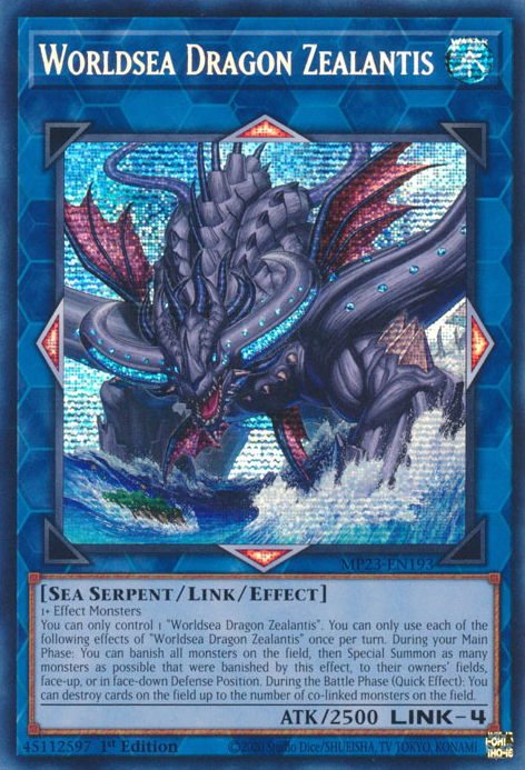 Worldsea Dragon Zealantis [MP23-EN193] Prismatic Secret Rare | Play N Trade Winnipeg