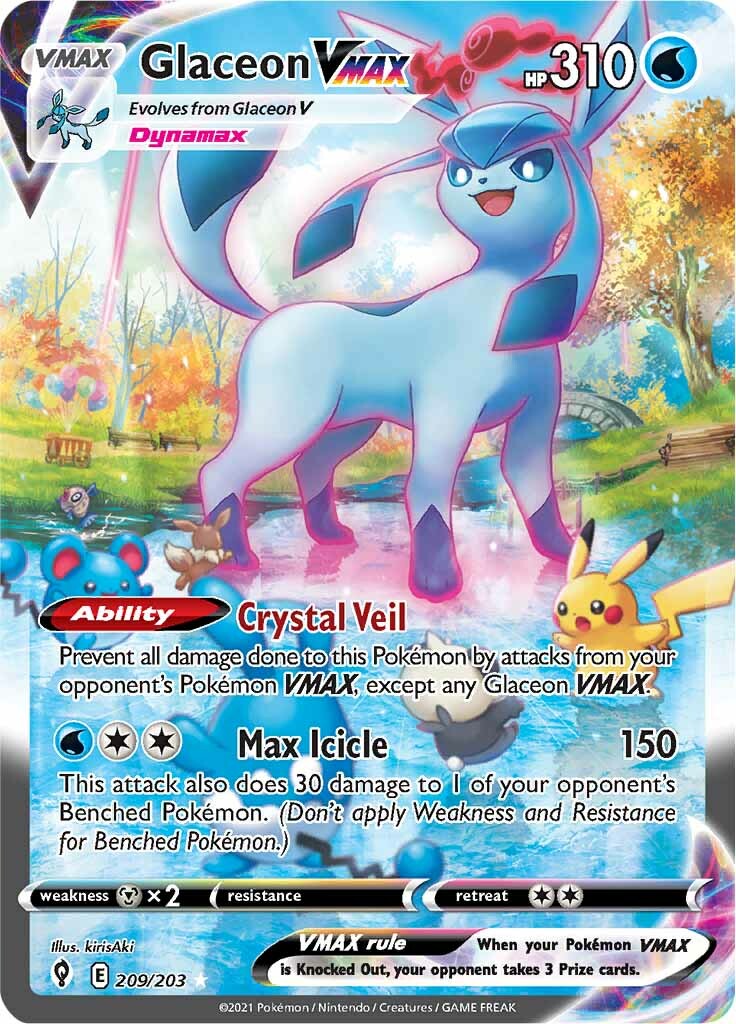 Glaceon VMAX (209/203) [Sword & Shield: Evolving Skies] | Play N Trade Winnipeg