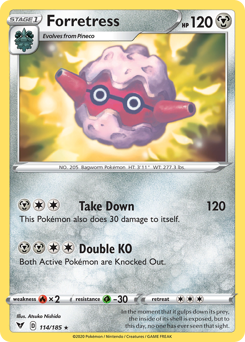 Forretress (114/185) [Sword & Shield: Vivid Voltage] | Play N Trade Winnipeg