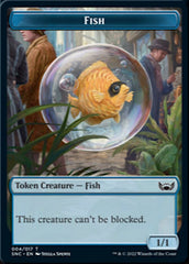 Fish // Wizard Double-sided Token [Streets of New Capenna Tokens] | Play N Trade Winnipeg