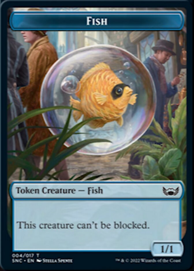 Fish // Angel Double-sided Token [Streets of New Capenna Tokens] | Play N Trade Winnipeg