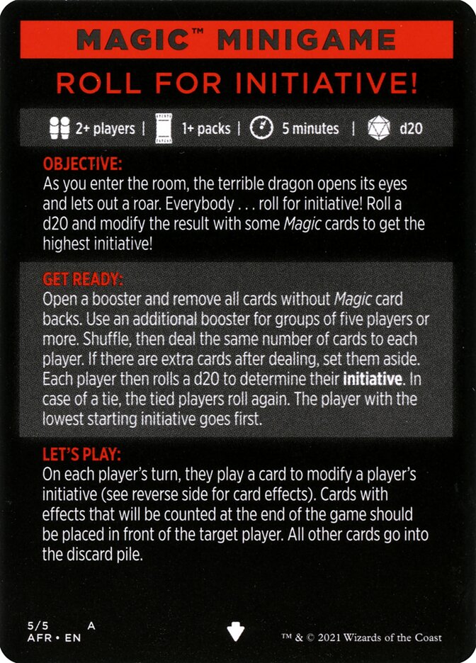Roll for Initiative (Magic Minigame) [Dungeons & Dragons: Adventures in the Forgotten Realms Minigame] | Play N Trade Winnipeg
