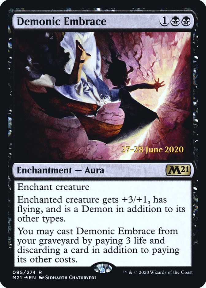Demonic Embrace  [Core Set 2021 Prerelease Promos] | Play N Trade Winnipeg