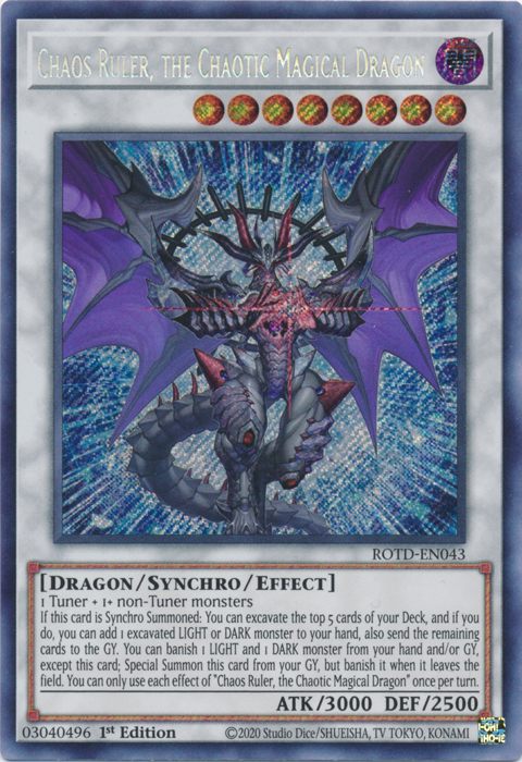 Chaos Ruler, the Chaotic Magical Dragon [ROTD-EN043] Secret Rare | Play N Trade Winnipeg