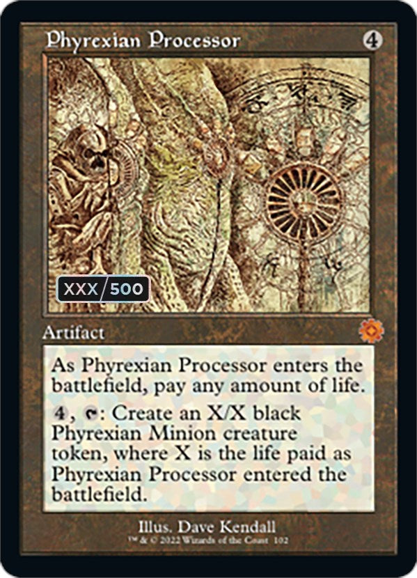 Phyrexian Processor (Retro Schematic) (Serial Numbered) [The Brothers' War Retro Artifacts] | Play N Trade Winnipeg