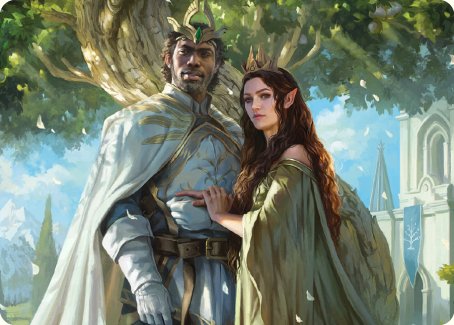 Aragorn and Arwen, Wed Art Card [The Lord of the Rings: Tales of Middle-earth Art Series] | Play N Trade Winnipeg