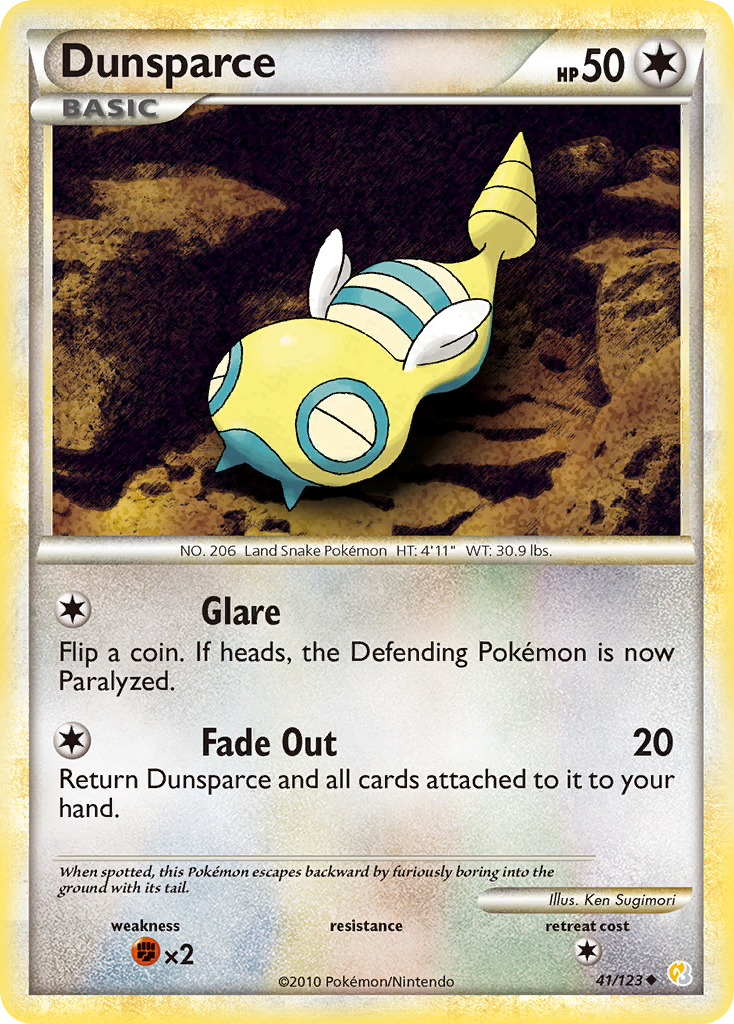 Dunsparce (41/123) [HeartGold & SoulSilver: Base Set] | Play N Trade Winnipeg