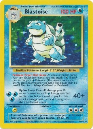 Blastoise (2/102) [Base Set Unlimited] | Play N Trade Winnipeg