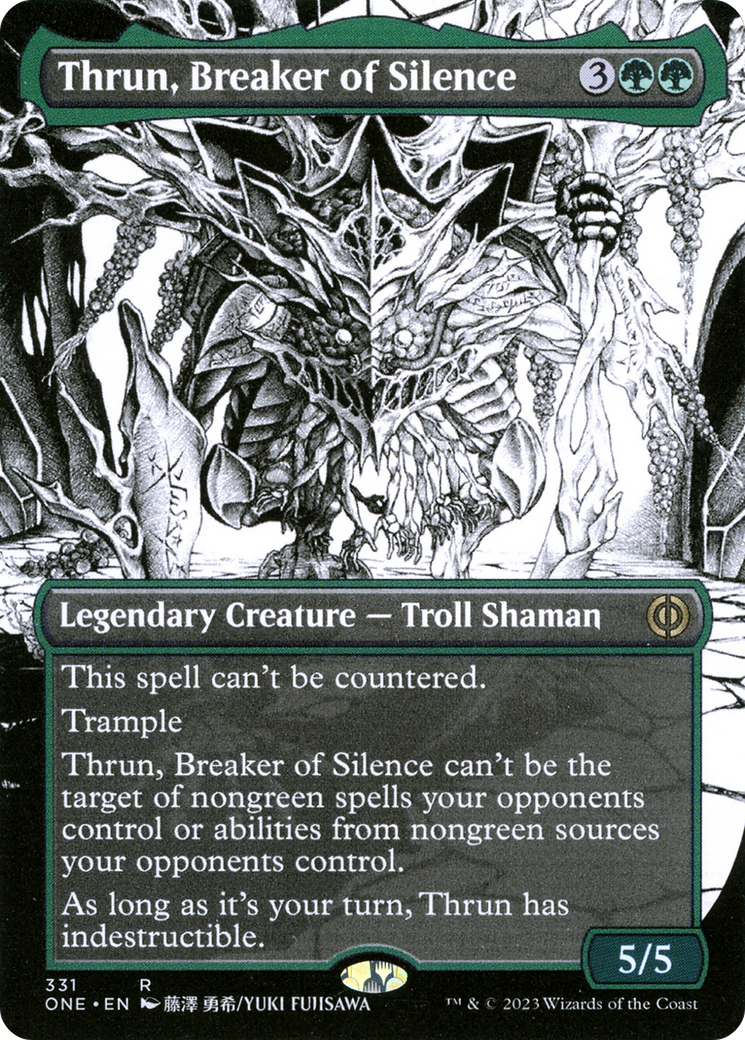 Thrun, Breaker of Silence (Borderless Manga) [Phyrexia: All Will Be One] | Play N Trade Winnipeg