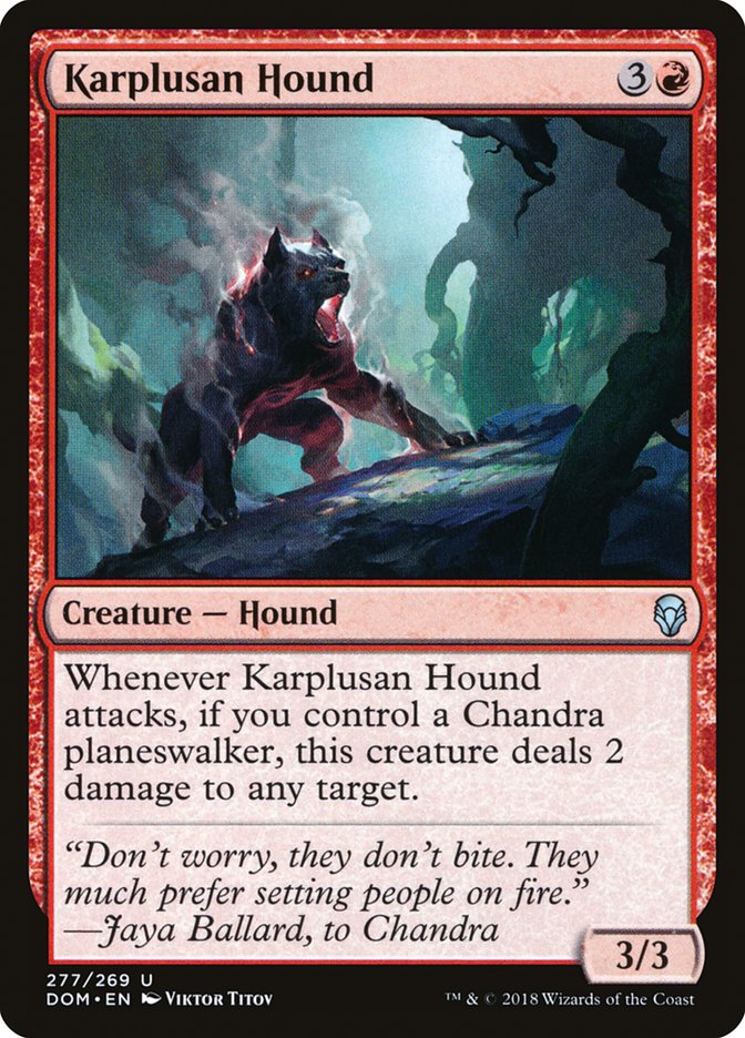 Karplusan Hound [Dominaria] | Play N Trade Winnipeg