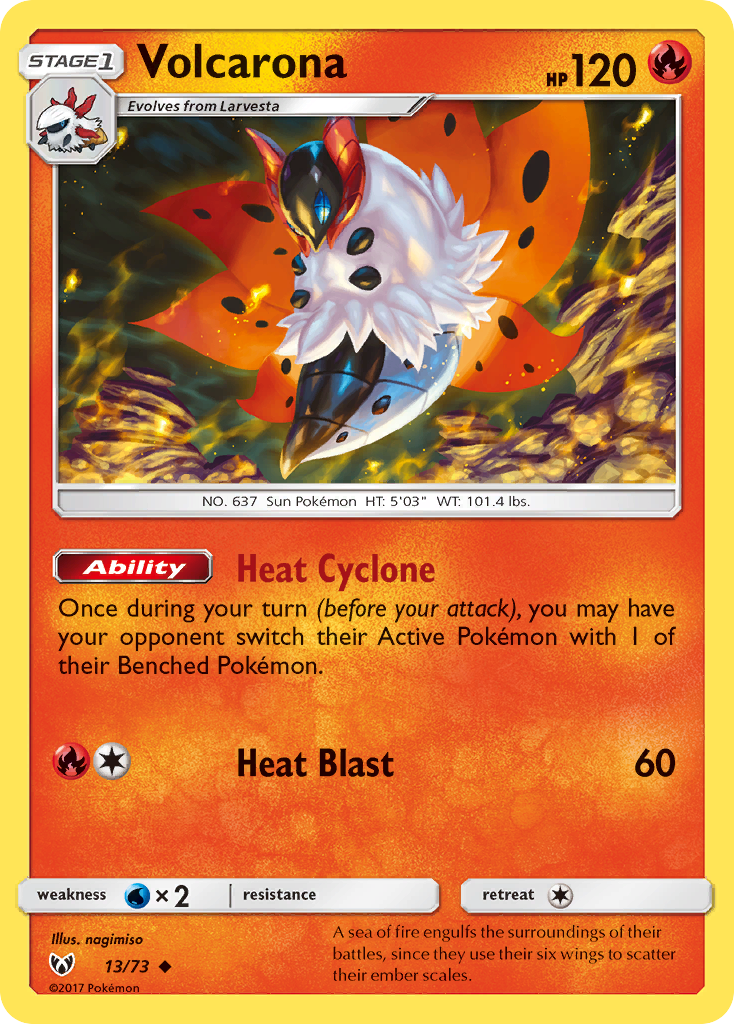 Volcarona (13/73) [Sun & Moon: Shining Legends] | Play N Trade Winnipeg