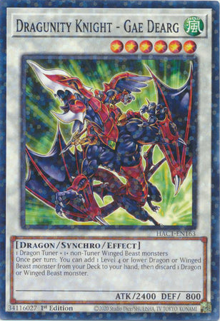 Dragunity Knight - Gae Dearg (Duel Terminal) [HAC1-EN163] Common | Play N Trade Winnipeg