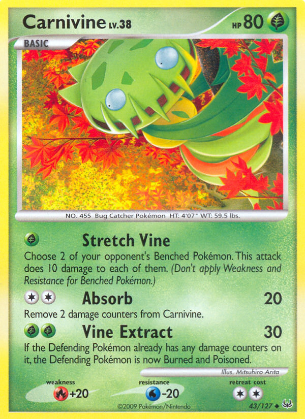 Carnivine (43/127) [Platinum: Base Set] | Play N Trade Winnipeg